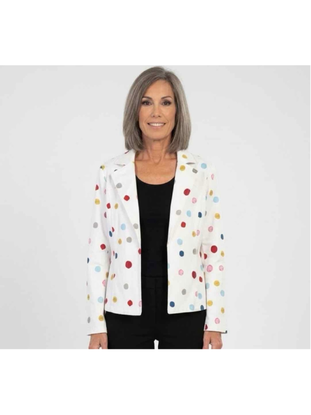 Insight New York Happy Color Dots Blazer Jacket Size 8